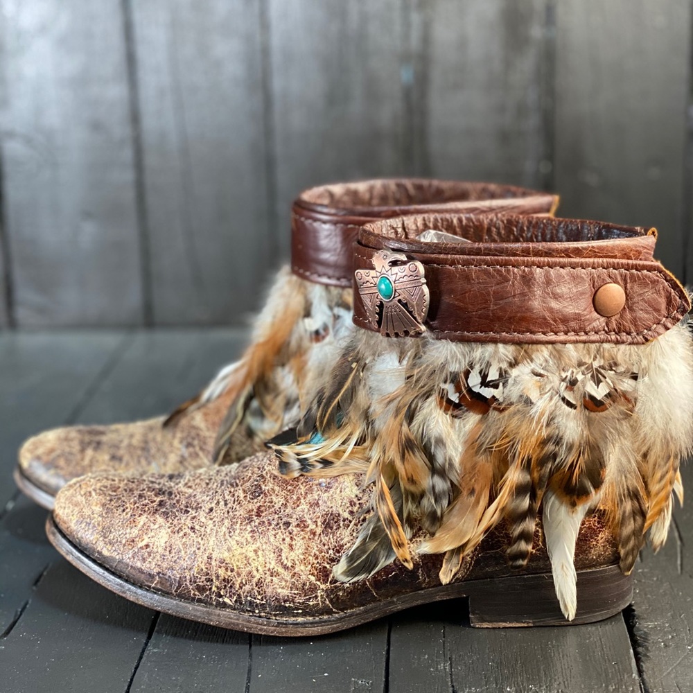 Size 10, Upcycled Frye Boots, FauxyFurr Boho Boots